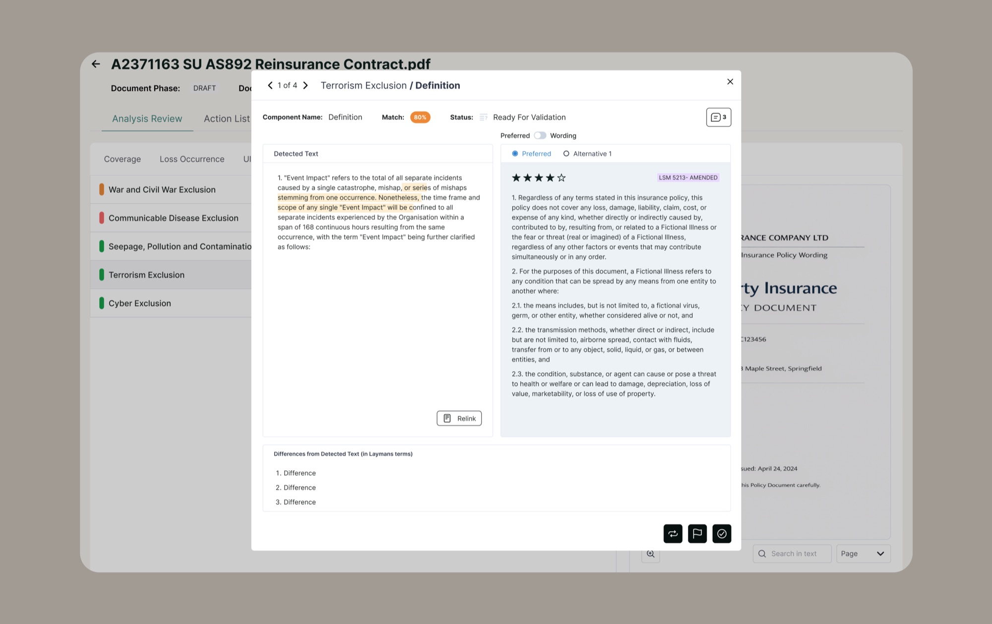 The explored modal-based details layout, consolidating information in a modal