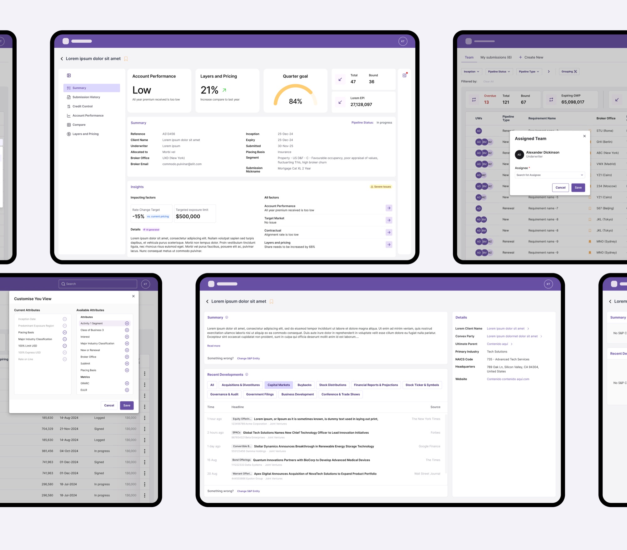 Set of redesigned Launchpad screens showing the new navigation model